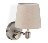 Wall lamp Beige Fabric Light E14 Socket Vintage Wall Light Vintage Wall Fixture