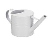 Relaxdays Vintage Watering Can, 1.3 L, White Metal, Indoor Plants