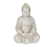 Relaxdays Vintage White Buddha Statue 70 cm