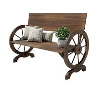 Relaxdays Wagon-wheel 2-seater bench