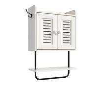 Relaxdays Wall cabinet with towel rail