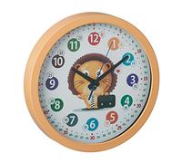 Relaxdays Wall Clock, 90% plastic 10% aluminium, Yellow, 30 x 4.5 cm