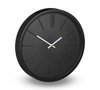 Relaxdays Wall Clock, Classic Round Shape, Modern Look, Analogue, Ticking, for Kitchen, Living Room, Study, Ø35cm, Black