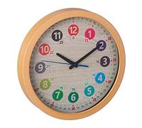Relaxdays Wall Clock, Modern, Battery Powered, Kitchen, Office, Analog, Second Hand, Numerals, Diameter 30cm, Colourful