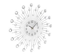Relaxdays Wall Clock, Silver, 50 x 4.5 cm
