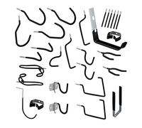 Relaxdays Wall Hooks, Alloy Steel, Black, 15x3.5x20cm