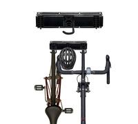 Relaxdays Wall Mount, Helmets, Upright, Rails with Adjustable Hooks, Bicycle Holder, Black, Aluminium 40% Steel 20% Plastic, 4 Fahrräder & Helme