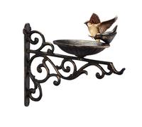 Relaxdays Wall Mountable Cast-Iron Bird Bath