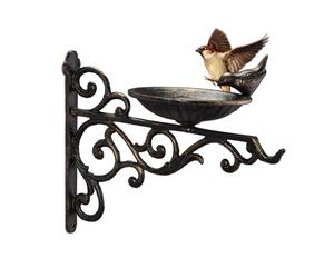 Relaxdays Wall Mountable Cast-Iron Bird Bath