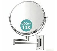 Relaxdays Wall-mounted 10x magnifying mirror