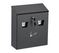 Relaxdays Wall-Mounted Ashtray in Anthracite