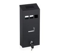 Relaxdays Wall-Mounted Ashtray in Black