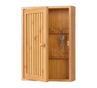 Relaxdays Wall-mounted bamboo key box