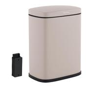 Relaxdays Wall-Mounted Bathroom Bin, 3 L, Soft-Close, Sanitary Waste Disposal, Metal, Square, for Dressing Table