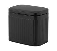 Relaxdays Wall-mounted bin, 4 l, hook-on or adhesive, inner bin, black