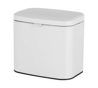 Relaxdays Wall-mounted bin, 4 l, hook-on or adhesive, inner bucket, white