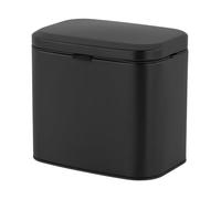 Relaxdays Wall-mounted bin, 4L, hook-on or adhesive, black