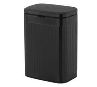 Relaxdays Wall-mounted bin, 8 l, hook-on or adhesive, black
