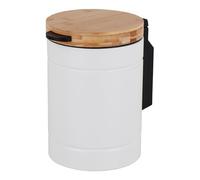Relaxdays Wall-mounted cosmetic bin, 3 l, soft-close, white/natural