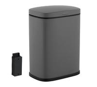 Relaxdays Wall-Mounted Bathroom Bin, 3 L, Soft-Close, Sanitary Waste Disposal, Metal, Square, for Dressing Table