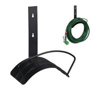 Relaxdays Wall-Mounted Hose Pipe Holder Black