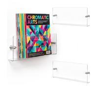 Relaxdays Wall-mounted Magazine Holder, Set of 3, Acrylic, Transparent