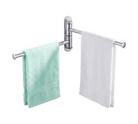 Relaxdays Wall-mounted Towel Rail, 2 swivelling rails, colour choice