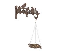 Relaxdays Wall-Mounting Bird Bath Cast Iron