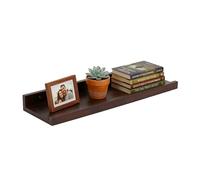 Relaxdays Narrow walnut wall shelf