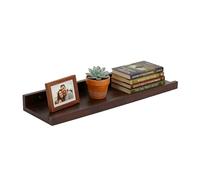Relaxdays Narrow walnut wall shelf
