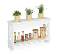Relaxdays Wall Shelf with 3 Hooks