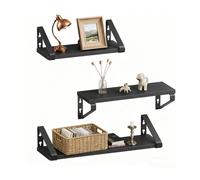 Relaxdays Wall shelves, 3 sizes