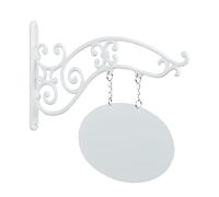 Relaxdays Wall Sign, Cast Iron, Hang Up, Write On, Restaurants, Bars, Pubs, Cafes, Decorative, Rustic, Vintage, White