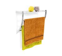 Relaxdays Wall towel holder chrome