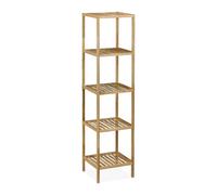 Relaxdays Walnut Bathroom Shelf with Open Shelves