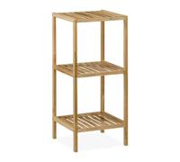 Relaxdays Walnut Bathroom Shelf with Open Shelves