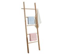 Relaxdays Walnut towel ladder, 5 rungs