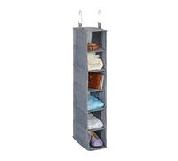 Relaxdays Wardrobe Hanging Storage, Grey, 92 x 15.5 x 30 cm