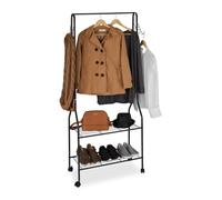 Relaxdays Wardrobe Shelf with Hooks