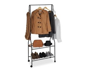 Relaxdays Wardrobe Shelf with Hooks