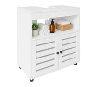 Relaxdays Washbasin cabinet with slatted doors