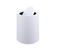 Relaxdays Waste Bin, 13L, Swing Lid, Inner Bin, Matt Plastic, Round, 31.5x26x26cm, White