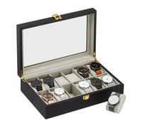 Relaxdays Watch Box with 12 Compartments