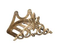 Relaxdays Water Hose Holder, Cast Iron, Antique-Looking Design, Wall-Mounted, Garden Shed, HWD: 16 x 29 x 14 cm, Bronze, Cotton, 2.5 x 1.2 x 1.2 cm