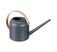 Relaxdays Watering Can, 1.7 Litre Capacity, for Houseplants, Plastic, Gardening Pot for Indoors, Long Neck, Grey/Natural, 17.5 x 13 x 33 cm