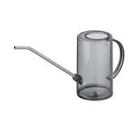 Relaxdays Watering Can, 1 Litre Capacity, for Houseplants, Plastic & Steel, Gardening Pot for Indoors, Long Neck, Grey, 19.5 x 10 x 34 cm