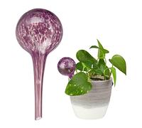 Relaxdays Watering Globes Set of 2, Regulated Irrigation for Plants, Office & Holiday Watering Aid, Glass, Black