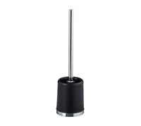 Relaxdays WC Accessory Set, Toilet Round Holder, Exchangeable Brush Head, 37 cm, Black, Standard