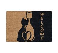 Relaxdays welcome cats home coir doormat