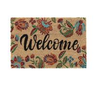 Relaxdays welcome flowers coir doormat